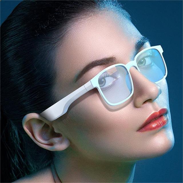 Trending Bone Conduction Smart Wireless Sunglasses Black Polarized Sports Eye Glasses PC Plastic Outdoor Driving Music Listening