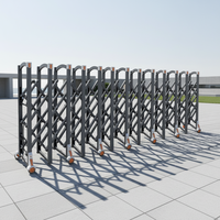 Barrera de Seguridad Móvil Plegable Telescópica XGY, Barrera Retráctil Expandible Motorizada, Valla Plegable de Seguridad