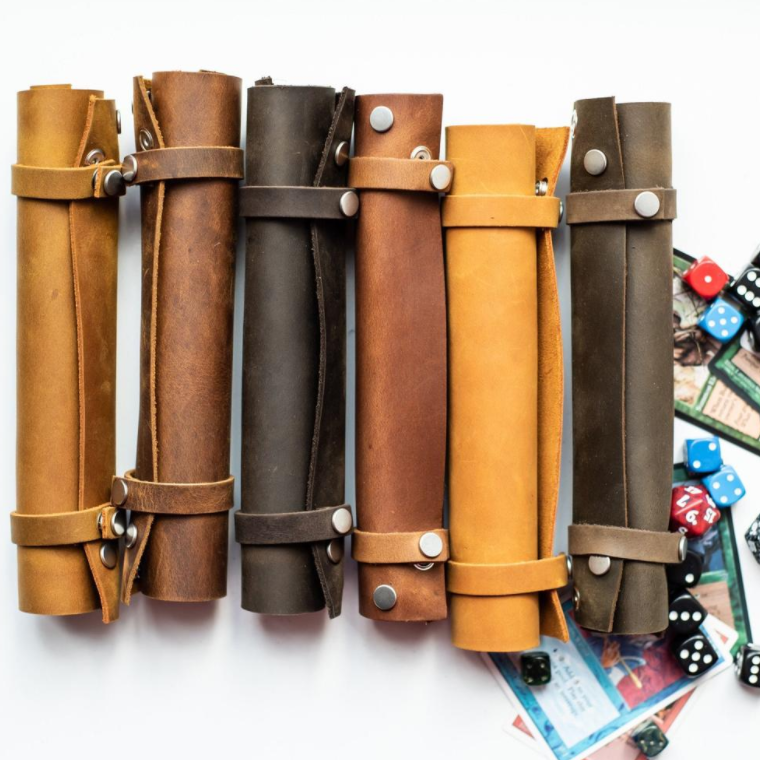 Вращающиеся лотки, кожаный ящик для хранения игральных костей, одиночный кожаный поднос для сервировочных ключей для офисного стола