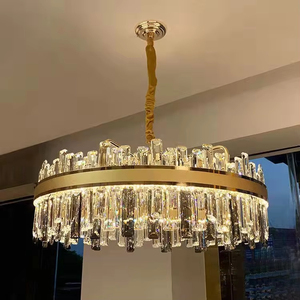 Lustre moderne de luxe en cristal arrondi, grand luminaire de plafond pour <span class=keywords><strong>salon</strong></span>, lustre moderne de luxe en cristal K9 pour hôtel et villa - Product Image 4