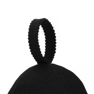 Gorro de sauna de poliéster 100% negro hecho en lana Beth OEM Add logo - Product Image 5