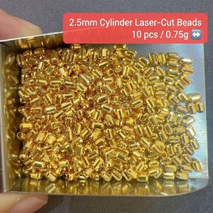 Cuentas de Oro Sólido 18K AU750, Fornituras de Joyería, Cuentas de Abaco y Linterna de Fútbol de 2.5/3/4/5mm, Venta al por Mayor para Fabricación de Collares y Pulseras DIY - Product Image 2
