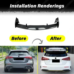 สปอยเลอร์หลังคาหลังรถยนต์ StarNav สำหรับ Mercedes Benz A Class W176 W177 AMG ปี 2013 2014 2015 2016 2017 2018 2019 2020 2021 2022 - Product Image 3