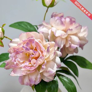 Arreglo floral de peonías artificiales de seda para decoración del hogar, sala de estar, accesorios para bodas - Product Image 2