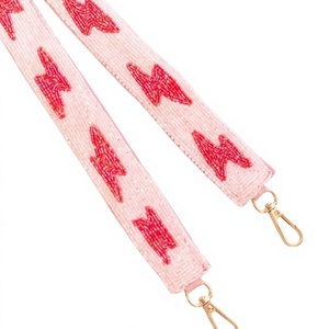 CRYSTAL CRAFT Vintage Écologique pour Sangle Perlée avec Motif Étoile Rouge et Crochet Doré – Accessoire de Sac à Main - Product Image 1
