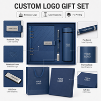 Libreta de Anillas A5 3 en 1 con Logotipo Personalizado, Bolígrafo Metálico, Taza Térmica al Vacío, con Caja de Regalo y Bolsa, para Regalos Empresariales a Clientes y Empleados
