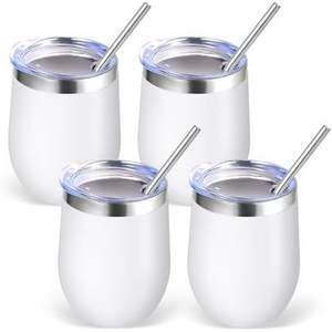 Paquete de 50 Vasos de Vino de Acero Inoxidable de Doble Pared con Aislamiento Térmico de 12 oz, Ecológicos, Aislamiento Térmico de 6 a 12 Horas, Recubrimiento en Polvo - Product Image 4