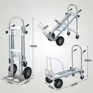 Tongshunfa Maatwerk Aluminium Handkar 2 In 1 Draagbare Platform Trolley Logistieke Vouwwagen