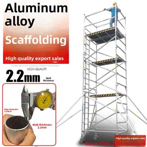 Plateforme de travail en hauteur mobile et empilable en alliage d'aluminium, tube de 2,2 mm d'épaisseur, norme EN1004, hauteur 2,5 m - Product Image 3