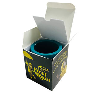 맞춤형 화이트 페이퍼 턱탑 소이 캔들 박스, 맞춤형 캔들 용기, 무광 라미네이션, 엠보싱, 콘크리트 박스형 캔들 용기 - Product Image 2