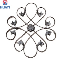 Marco de Hierro Forjado de Lujo con Hojas Doradas, Diseño de Cuervo, Sol y Flores, para Interiores y Exteriores, Colores Personalizados, Duradero