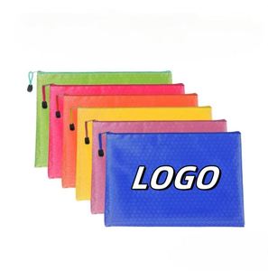 X515 Custom Plastic A4 File Folder Zipper Pouch <b>Lock</b> Envelope Document <b>Bag</b> Oxford File Folder Wholesale Factory Price - Product Image 1