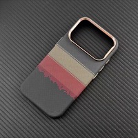 Coque de téléphone rigide anti-chute magnétique tendance en fibre à motif personnalisé, sensation peau, pour iPhone 17 16 15 Pro Max – Vente en gros