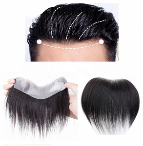 HQ Easy Wear fronte <span class=keywords><strong>capelli</strong></span> Bang Natural Hairline Men estensione dei <span class=keywords><strong>capelli</strong></span> umani - Product Image 5