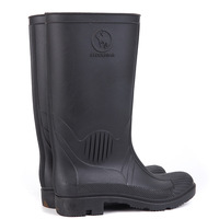 Bottes de pluie en PVC robustes, bottes de travail imperméables à tige haute avec semelle antidérapante pour la protection des pieds dans la construction et l'agriculture