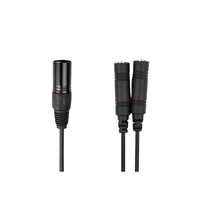 Câble adaptateur pour casque d'aviation, de prise double GA vers connecteur XLR 5 broches du système Airbus