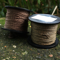 Fil de pêche 16 brins Leadcore Leader Line haute densité, résistant à l'abrasion, importé, âme souple en plomb, couleur marron camouflage boue, 0,9 mm