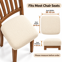 Housse de chaise jacquard extensible, lavable, amovible, ajustement élastique pour chaise de salle à manger, d'hôtel ou de banquet
