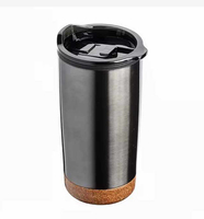 UMUG Tasse isotherme en acier inoxydable de haute qualité, écologique, avec fond en liège, design classique, portable pour les voyages