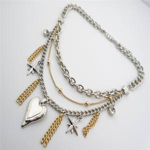 Высококачественное модное унисекс позолоченное ожерелье из латуни и цинкового сплава - Product Image 5