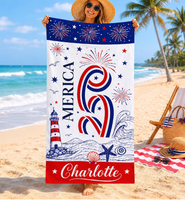 Serviettes de bain ultra douces et très absorbantes avec motif drapeau du 250e anniversaire, serviettes de toilette pour cuisine, salle de bain, hôtel, salle de sport
