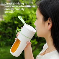 Promo Terbatas! Produk Baru! Cangkir Jus Mini Portabel Isi Ulang dengan Bilah Baja Anti Karat, 5+ Kepala Bilah, Kapasitas 401-600mL, Otomatis