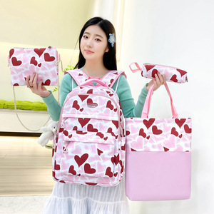 Chica de dopamina, mochila linda, nivel de apariencia alto, estudiante universitario, mochila escolar, escuela secundaria, conjunto de cuatro piezas de gran capacidad - Product Image 3