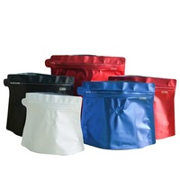 Sachet Doypack Mylar Noir Multicolore en Stock, Forme Spéciale, à Ouverture Facile, avec Valve d'Air, Qualité Alimentaire, pour Emballage de Café
