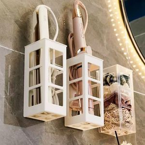 Curling iron/hair dryer storage <b>rack</b>, hair straightener/clamping <b>plate</b> storage <b>rack</b> for bathroom/toilet, no-drill wall-mounted - Product Image 1