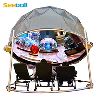 Dôme de projection sphérique Seeball de 8 m de diamètre en PVC blanc OEM/ODM pour cinéma, avec 3D à l'œil nu et pression négative