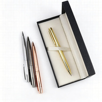 Stylos à bille métalliques de luxe à motifs, vente en gros, élégants, de haute qualité, avec logo, présentés aux clients comme cadeaux