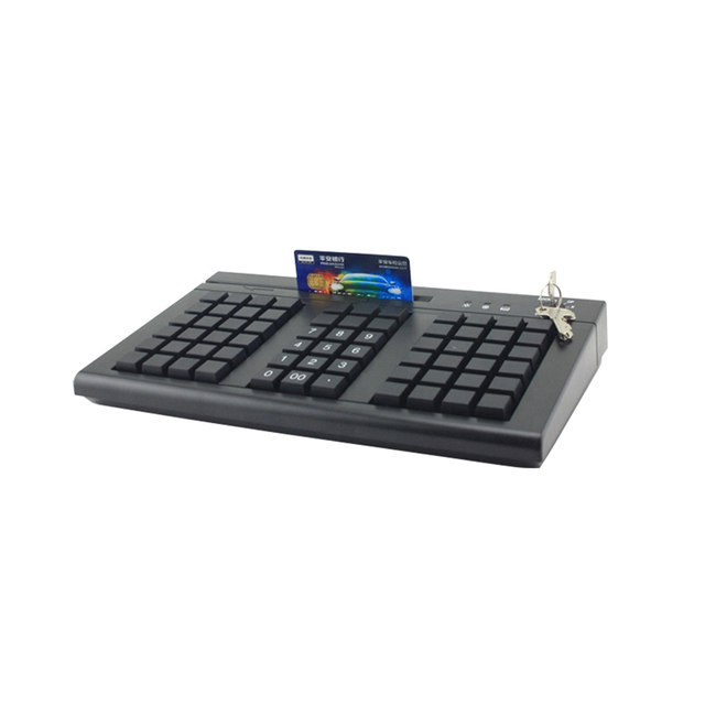 Professional Retail POS Keyboard 66 Keys Programmable Membrane Type with Custom Key Combination Support KB66M