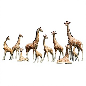 Escultura de Jirafa de Fibra de Vidrio de Tamaño Real, Estatua de Animal de Safari de Resina para Proyectos Turísticos - Product Image 1