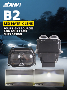 SANVI B2รถทั้งหมด68W 16800lm Matrix Bi LED โปรเจคเตอร์เลนส์แสงสี่ดวงเมทริกซ์โมดูล LED ไฟหน้า - Product Image 2