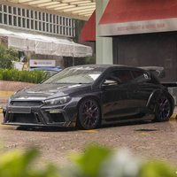 Kit de carrosserie large Style Aspec pour Volkswagen Scirocco Pare-chocs avant et arrière Jupe latérale de roue de voiture Garniture de sourcils
