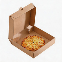 Boîte à pizza en carton ondulé résistant à la graisse, empilable, pour emporter, avec trous d'aération