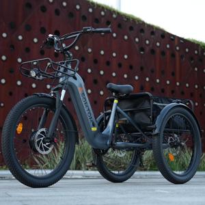 Vélo cargo pour adultes, vélo de ville électrique <span class=keywords><strong>à</strong></span> gros pneus, vélo électrique avec moteur central, pédicab, livraison rapide depuis les États-Unis - Product Image 1