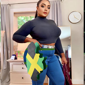 Sac de jambe de sport imperméable imprimé avec des drapeaux de pays, sac de cuisse de fitness unisexe, pochette pour télé<span class=keywords><strong>phone</strong></span> en PU avec fermeture éclair - Product Image 2