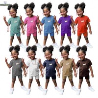 Vêtements d'été pour enfants Conyson, ensembles en coton 2 pièces, vêtements pour filles motardes, vêtements pour enfants en gros, ensembles de survêtements personnalisés pour adolescents