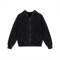Sweat à capuche personnalisé avec logo, veste à capuche zippée personnalisée, broderie de logo, streetwear, hip hop, molleton épais de haute qualité