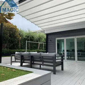 Mái Che Gazebo Có Thể Điều Chỉnh Ngoài Trời Mái Che Nhôm Có Thể Thu Vào Có Động Cơ Với Điều Khiển Từ Xa Tất Cả Các Mùa Mở Rộng - Product Image 1