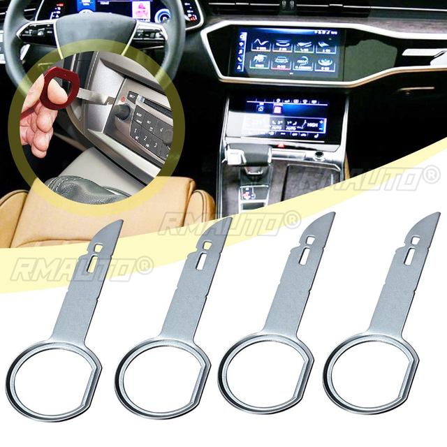 2PCS 4pcs Useful Practical Radio Stereo Release Removal Install Tool Key Installation for VW for Audi for Ford for Porsche