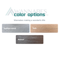 Clôture de Jardin Extérieure de 1,8 m en Bois Composite (WPC) avec Cadre en Alliage d'Aluminium, Bois Traité sous Pression Naturel pour Clôtures de Ferme et Aménagement Extérieur