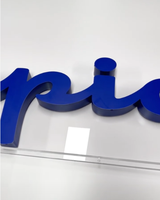 Caractères lumineux en néon en acrylique avec finition peinte en alliage d'aluminium usiné CNC, service personnalisé, modèle de marque AB Yakeli-01