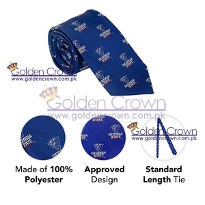 Corbata de Universidad Estatal de Georgia de alta calidad (azul) | Proveedor de corbatas ESCOLARES/universitarias - Product Image 3