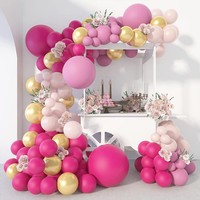 TS 18/12/10 /5 pouces macaron rose blanc rose rouge latex ballon guirlande arc kit anniversaire bébé douche mariage thème fête ballon