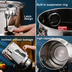 Giữ Ấm Sữa Lưu Trữ Container Trống Thùng Kim Loại Mật Ong Xe Tăng 304 Thép Không Gỉ 10L-100L Sữa Lon - Product Image 5