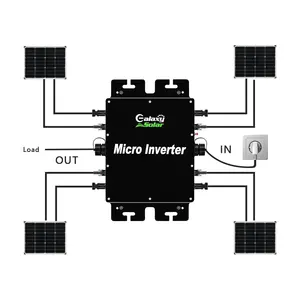 Galaxy Microinverter 600 W, Inverter mikro pemantauan aplikasi pintar 600 Watt, dasi kisi Panel surya 700W 800W 1000W