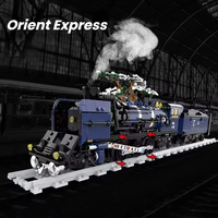 Ensemble de blocs de construction 1052 pièces, modèle de train Orient Express, kit motorisé, jouet éducatif STEM pour enfants et adultes, vente en gros
