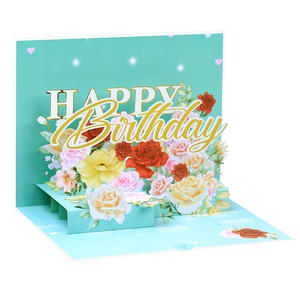 Cartolina d'auguri fatta a mano 4C stampa 3D Pop-up carta Love Card busta d'invito <span class=keywords><strong>per</strong></span> buon compleanno san valentino, grazie - Product Image 5